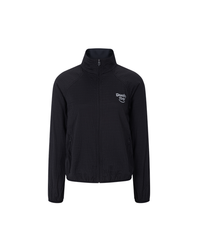더블플래그 세트 [SET][AIR GRID] Women Pro-Fit Oversized Golf Jacket (BLACK) 블랙 착용컷