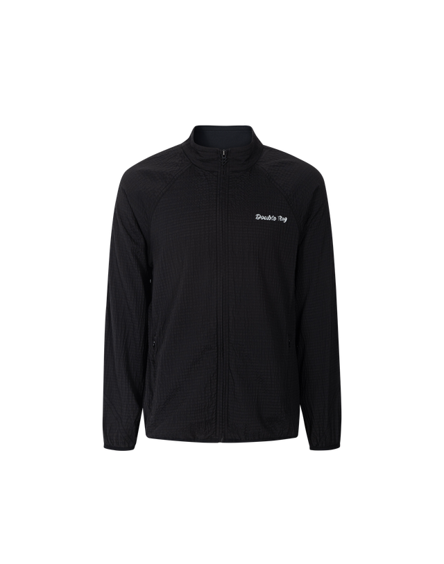 더블플래그 세트 [SET][AIR GRID] Men Pro-Fit Oversized Golf Jacket (BLACK) 블랙 착용컷