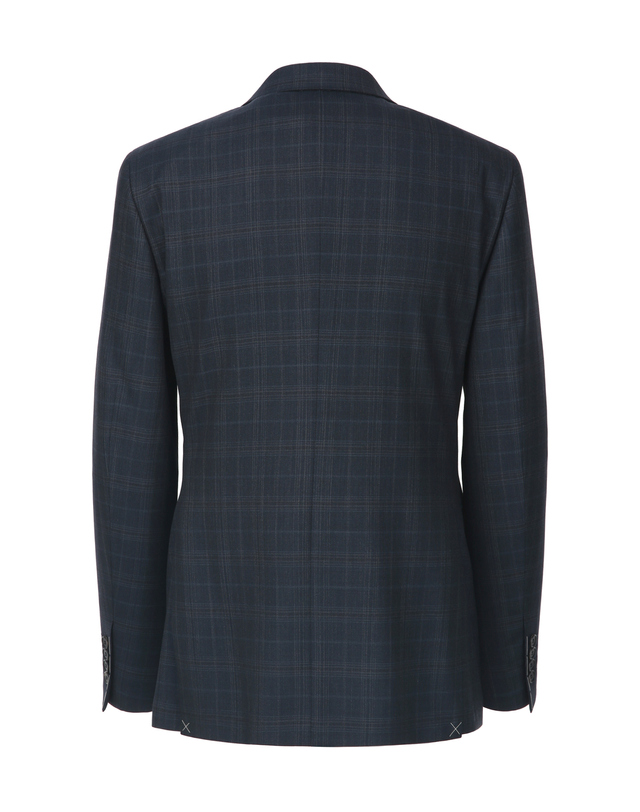 알레그리 [클리어런스]터콰이즈 《TechTailoring》 ZEGNA 패턴 서머 수트 자켓 진한 청록 착용컷