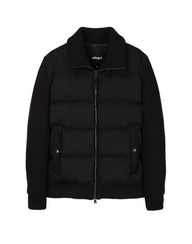 다크브라운《Faux Suede》하이브리드 점퍼