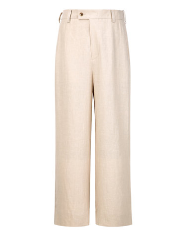 라이트베이지《Natural Linen》와이드 팬츠
