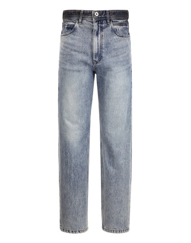 블루《Flex Denim》[Regular Straight] 데님 팬츠