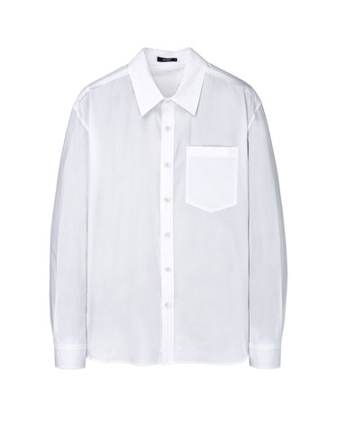 화이트《Natural Cotton》릴렉스드 셔츠