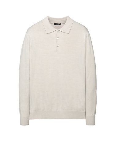 베이지《Prime Wool》카라넥 스웨터