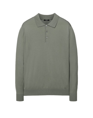 라이트 카키《Prime Wool》카라넥 스웨터