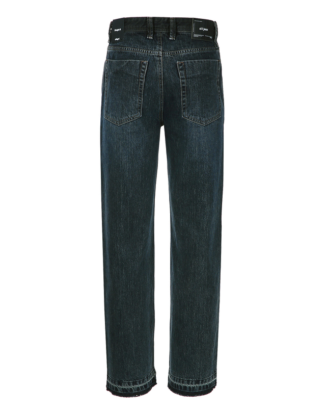 알레그리 다크네이비《Flex Denim》[Straight] 데님 팬츠 진한 네이비 착용컷