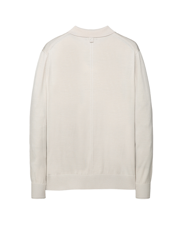 알레그리 베이지《Prime Wool》카라넥 스웨터 착용컷