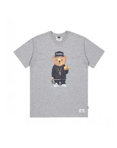 COMPTON BEAR T-SHIRTS GREY