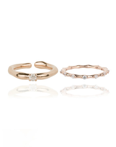 rough&bone ring set _champagne gold [러프 앤 본 반지 세트_샴페인 골드]