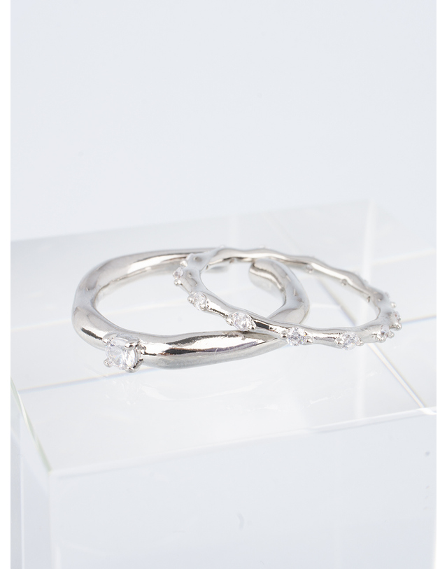 어거스트 앨리스 rough&bone ring set _silver [러프 앤 본 반지 세트_실버] 착용컷