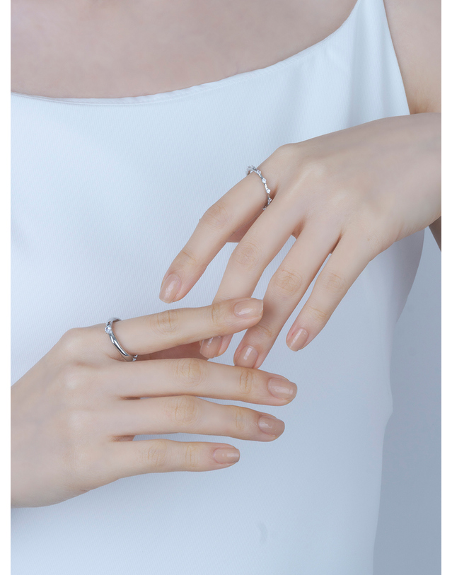 어거스트 앨리스 rough&bone ring set _silver [러프 앤 본 반지 세트_실버] 착용컷