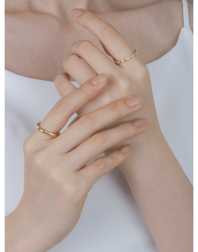 어거스트 앨리스 rough&bone ring set _gold[러프 앤 본 반지 세트_골드] 착용컷