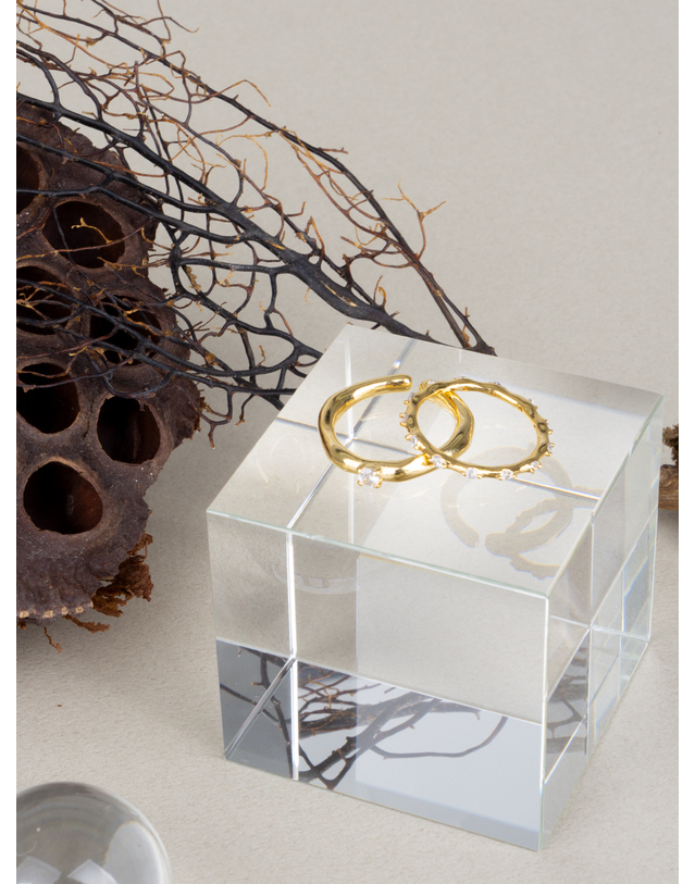 어거스트 앨리스 rough&bone ring set _gold[러프 앤 본 반지 세트_골드] 착용컷