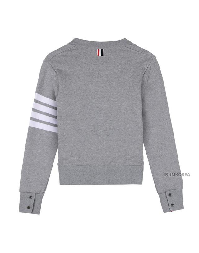 톰브라운 [톰브라운] FW25 여성 루프백 4바 가디건 FJT069A 00535 055 착용컷