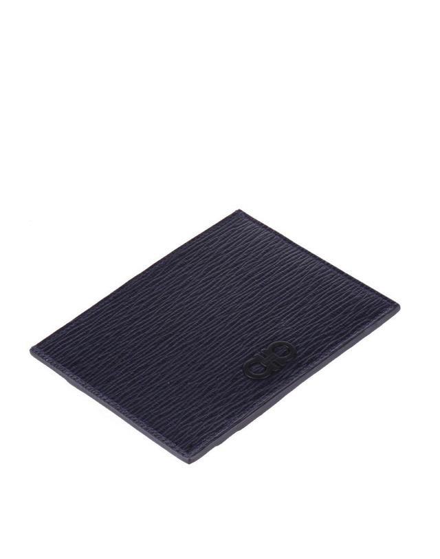 살바토레 페라가모 [FERRAGAMO] 간치니 카드 지갑 66 A391 NAVY 착용컷