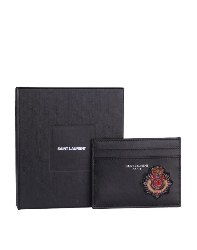 생 로랑 [SAINT LAURENT] 로고패치 카드 지갑 375949 0O7A6 1077 착용컷