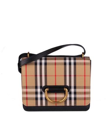 [BURBERRY] 스몰 빈티지 체크 가죽 D링 백 4076641