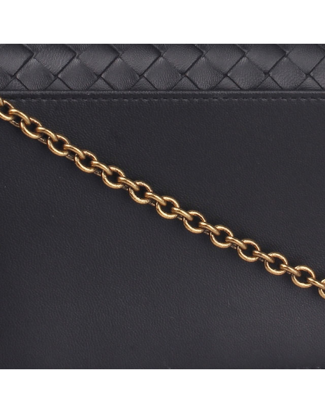 보테가 베네타 [BOTTEGA VENETA] 인트레치아토 지갑 체인 크로스 510564 VO0AD 1000 착용컷