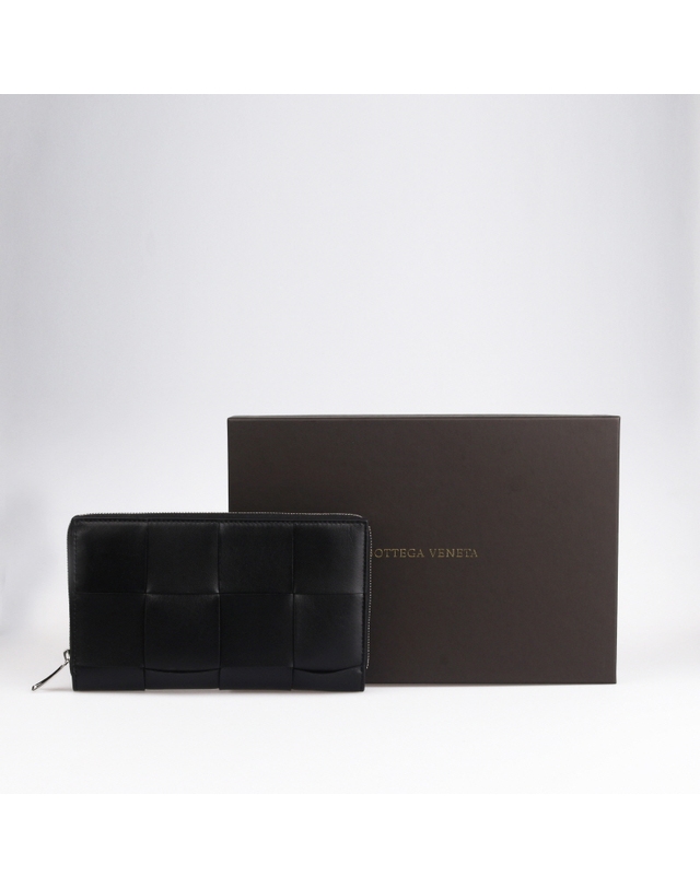 보테가 베네타 [BOTTEGA VENETA] 인트레치아토 컨티넨탈 장지갑 651368 VCQC1 8803 착용컷