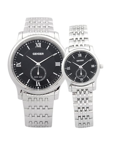 [GEIGER/백화점AS] 가이거 메탈 커플시계 GE6030BS (남녀 1택)