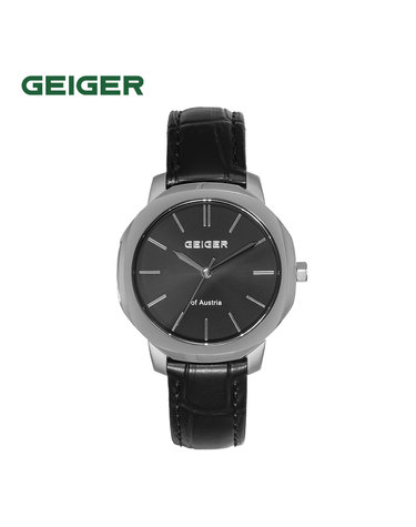 가이거 여성 클래식 가죽시계 GE1263WBBK_L