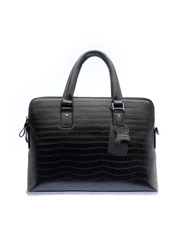 티센토 소가죽 블랙 서류가방 라파엘(Rafael) Briefcase