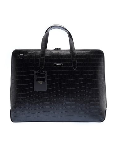 티센토 소가죽 블랙 서류가방 모리츠(Moritz) Briefcase