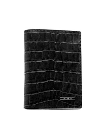 티센토 티센토 소가죽 블랙 여권지갑 한스(Hans) Passport wallet