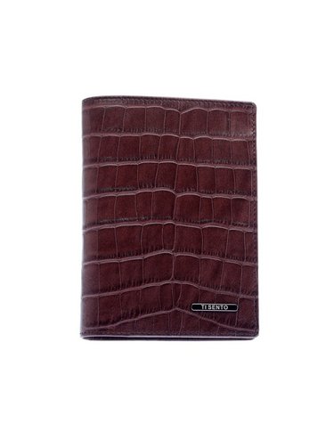 티센토 티센토 소가죽 브라운 여권지갑 한스(Hans) Passport wallet