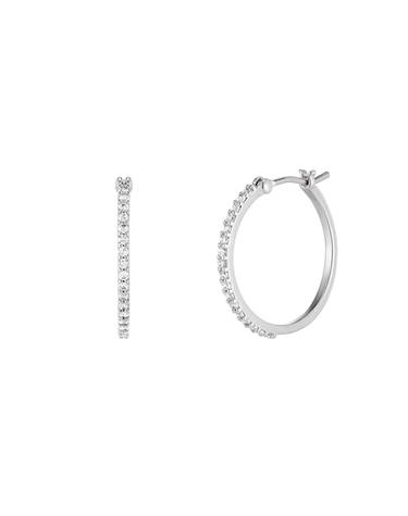 본사직영 폴브리알 SILVER PYSE0050 WG 베이직 큐빅 후프링 귀걸이