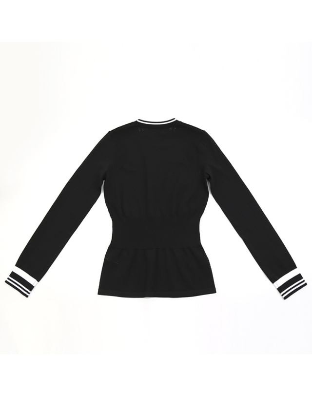 톰브라운 [제이린드버그] 23SS 브리 BREE 여성 골프 긴팔 니트 티셔츠 블랙 GWSD07818 9999 착용컷