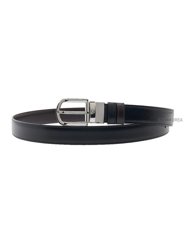 몽블랑 [몽블랑] SS25 남성 리버서블 벨트 111080 BLACK BROWN 착용컷