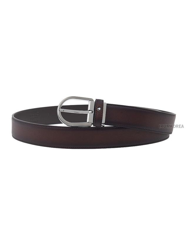몽블랑 [몽블랑] SS25 남성 35mm 레더 벨트 118413 BROWN 착용컷