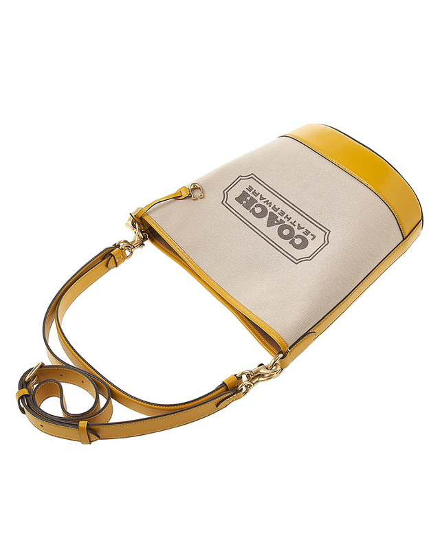 코치 [코치] 여성 필드 캔버스 버킷백 CH739 NATURAL CANVAS YELLOW GOLD 착용컷