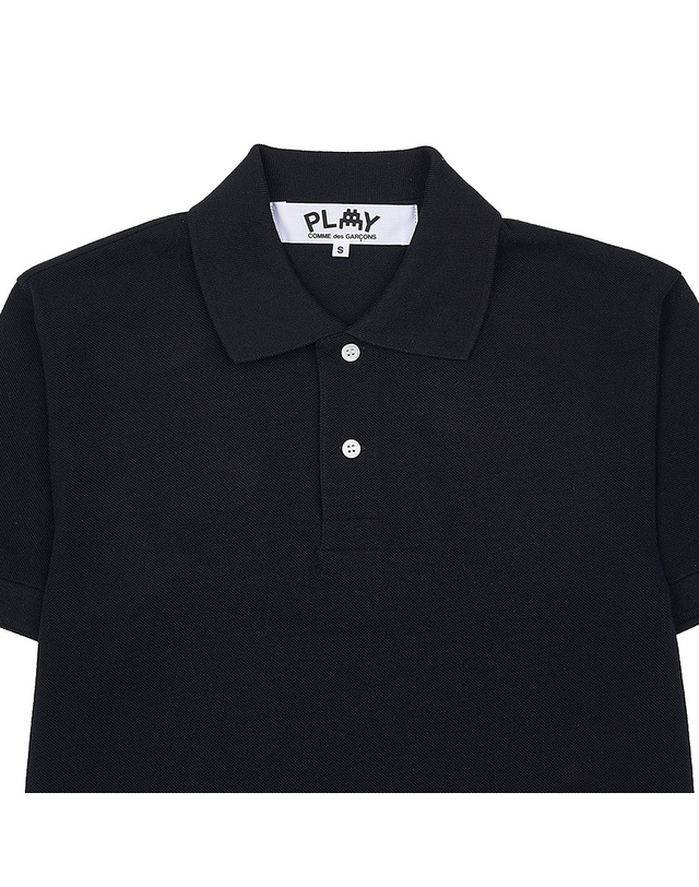 꼼데가르송 [입점사] [꼼데가르송] 남성 인베이더 슬리브 피케셔츠 P1T336 BLACK 착용컷