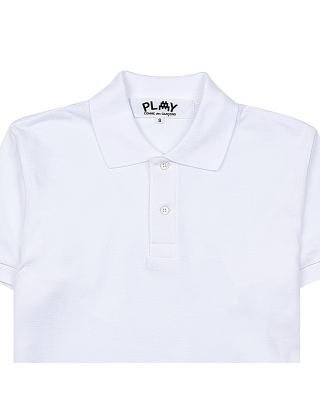 꼼데가르송 [입점사] [꼼데가르송] 남성 인베이더 슬리브 피케셔츠 P1T336 WHITE 착용컷