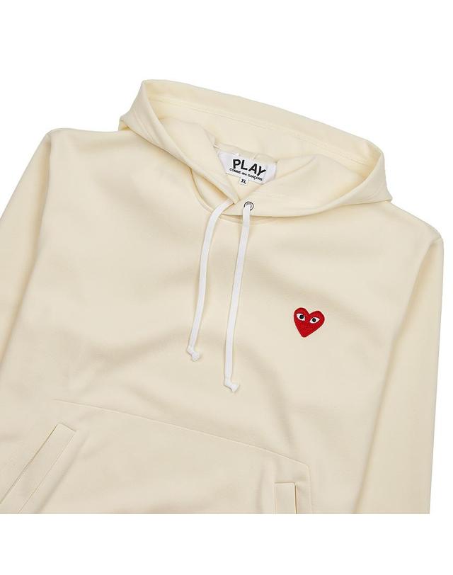 꼼데가르송 [꼼데가르송] FW24 공용 하트 와펜 후드티셔츠 AX T174 051 3 IVORY 착용컷
