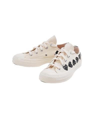 [꼼데가르송] 공용 멀티하트 컨버스 척70 스니커즈 AX K126 001 BEIGE