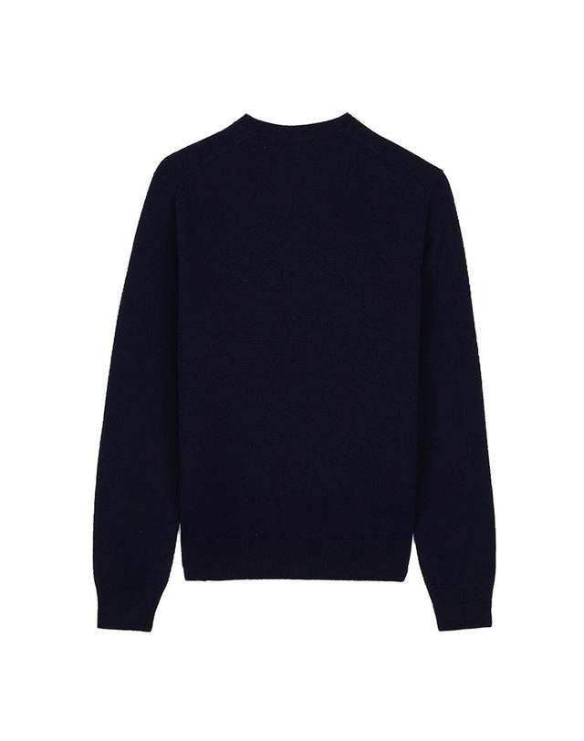 꼼데가르송 [꼼데가르송] FW25 공용 화이트하트 와펜 가디건 AX N061 051 NAVY 착용컷