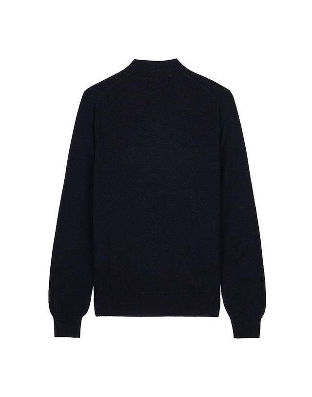 꼼데가르송 [꼼데가르송] FW25 공용 더블하트 와펜 가디건 AX N076 051 BLACK 착용컷
