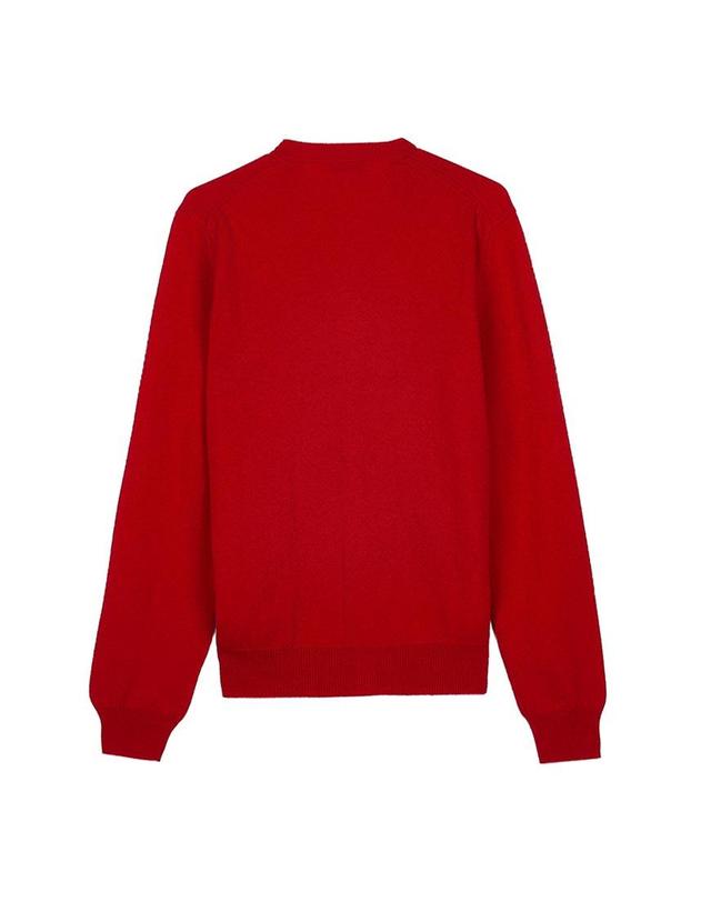 꼼데가르송 [꼼데가르송] 공용 더블 하트 가디건 AX N057 051 RED 착용컷