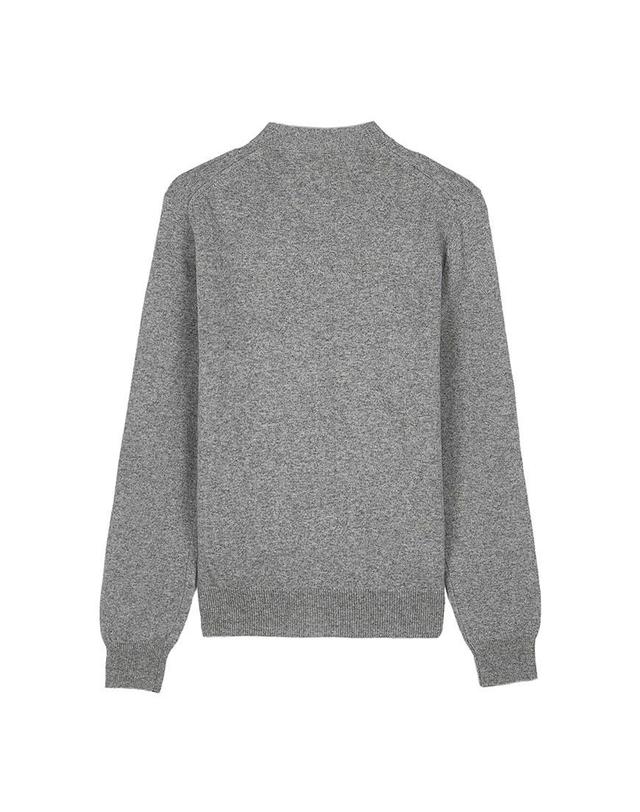 꼼데가르송 [꼼데가르송] 공용 블랙하트 와펜 가디건 AX N024 051 LIGHT GREY 착용컷