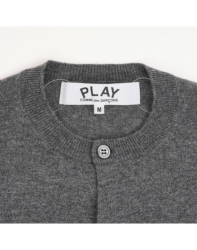 꼼데가르송 [꼼데가르송] SS26 공용 더블 하트 가디건 AZ N057 051 GREY 착용컷