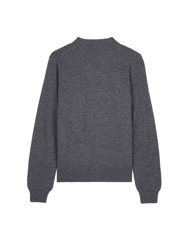 꼼데가르송 [꼼데가르송] SS26 공용 골드하트 와펜 가디건 AZ N049 051 GREY 착용컷