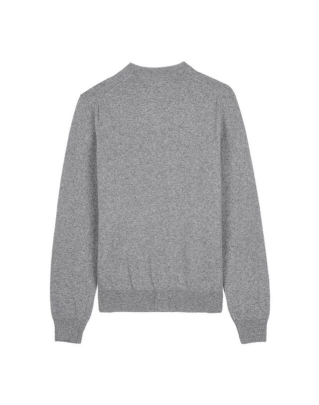 꼼데가르송 [꼼데가르송] SS26 공용 화이트하트 와펜 가디건 AZ N065 051 GREY 착용컷