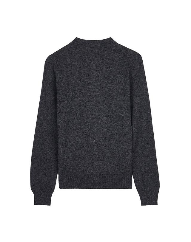 꼼데가르송 [꼼데가르송] SS26 공용 더블하트 와펜 가디건 AZ N075 051 GREY 착용컷