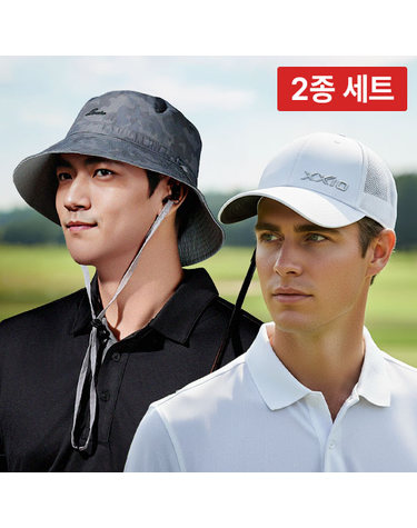 던롭 젝시오 에어메쉬 캡 + 리카타 투웨이핏 리버시블 버킷햇 카모에디션