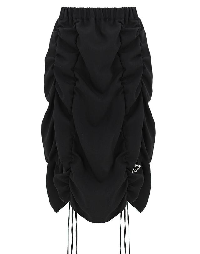 플라즈마스페어 SCRUNCHIE SKIRT IN BLACK 착용컷