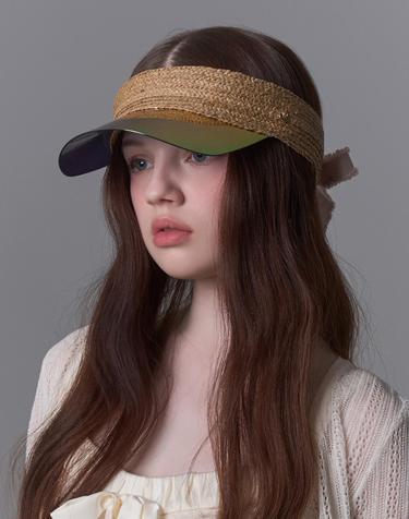 그린라벨 천연 라피아 UV 선바이저 루사카 (3 colors)