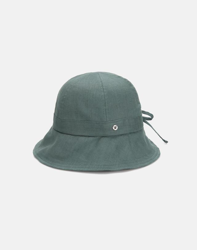 화이트샌즈 린넨 퍼퓰러 라운드 버킷햇 케디리 (5 colors) 착용컷